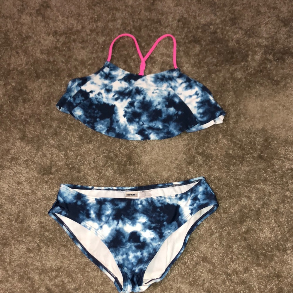Tie dye bathing suit